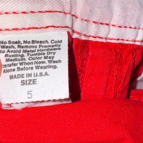 Vintage 1980s OshKosh B’Gosh toddler overalls cotton vestback paper tag red - Picture 3 of 8